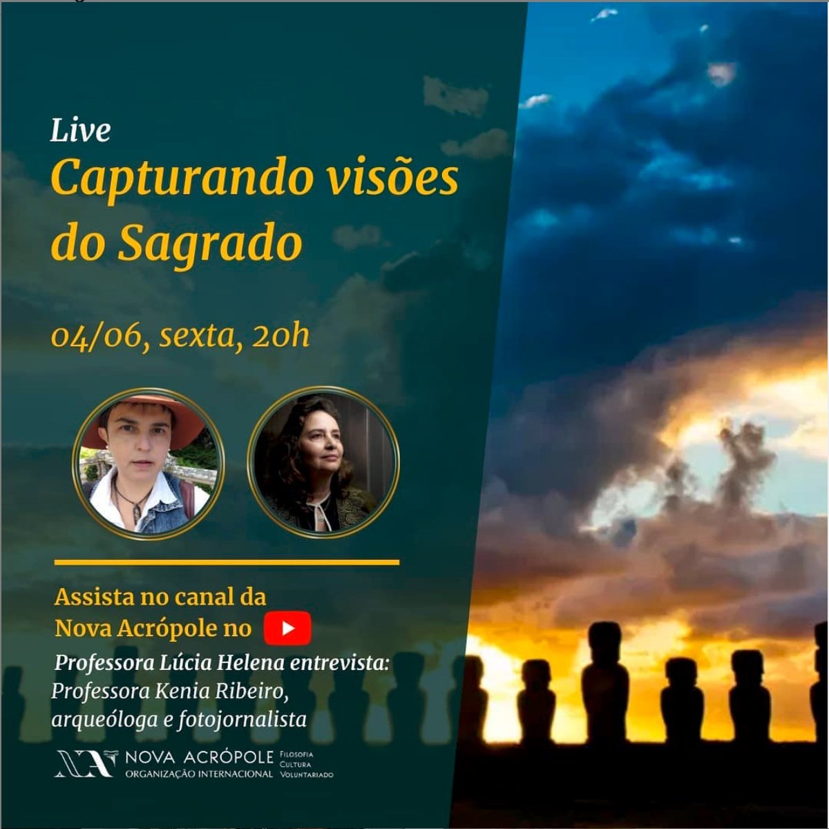 Live Capturando visões do Sagrado — Canal Nova Acrópole, 04/06/2021